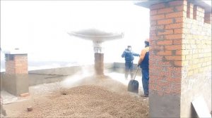 Как поднять керамзит на крышу?