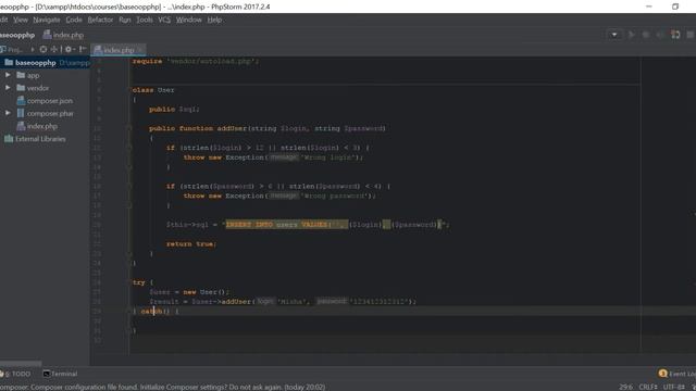 php уроки ооп [базовое php ооп] | Урок 10. Исключения (exceptions)