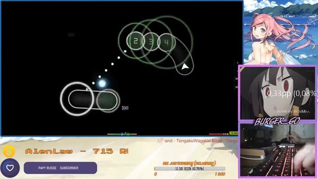 OSU!вроде не должно лагать(дали перо) смотреть онлайн