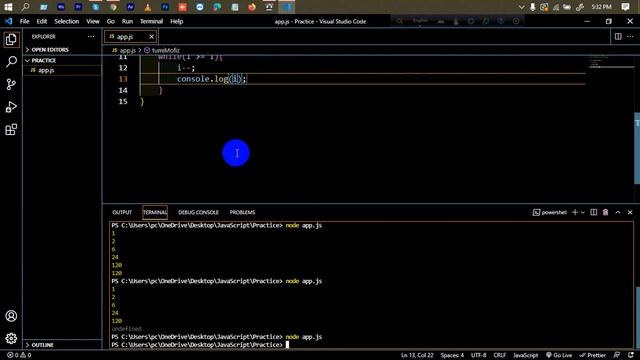 Advanced JavaScript Tutorial | Part-38 | Factorial using while loop Function in JavaScript | Web IT