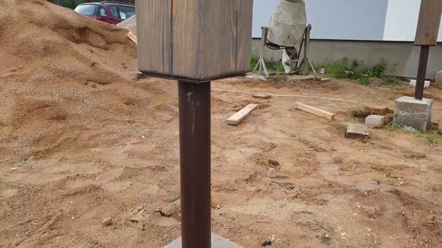 НАВЕС НА ДВА АВТО С РАЗНОУРОВНЕВОЙ КРЫШЕЙ !!! смотреть онлайн