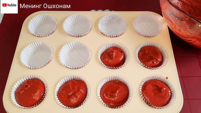 Капкейки "КРАСНЫЙ БАРХАТ" Очень удачный рецепт Лучше не найдёте !!!
