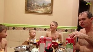 Д.р. Саши. Ему 8 лет. Отдыхаем в финской сауне с бассейном. (11.21г.) Семья Бровченко.