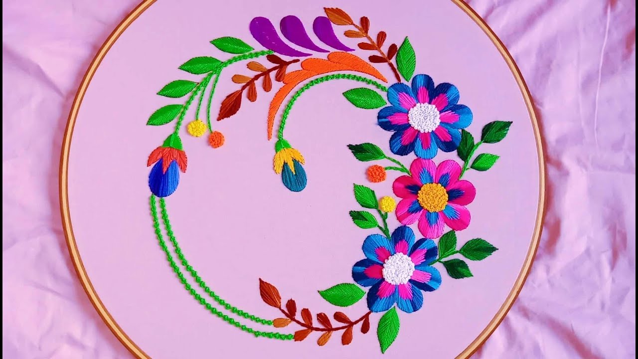 Latest Cushion Cover Design Embroidery Tutorial __হাতের সেলাই করা সুন্দর একটি কুশন কভার ডিজাইন