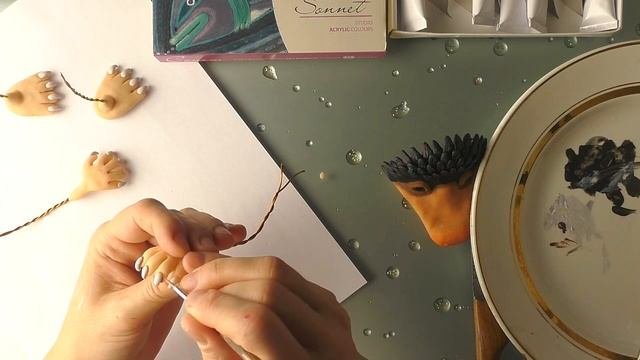 Как сделать игрушку Нюхлера в смешанной технике #niffler #каксшить #полимернаяглина