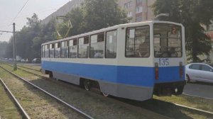 [Ultra HD] Трамвай 71-608КМ (КТМ-8) №135, маршрут №2