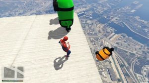 GTA 5 Spider-man epic ragdolls || Jumps/ Fails Epi. 47 (Euphoria Physics) || #gameplay #shortvideo