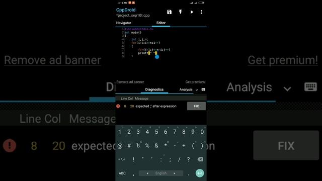 C programming  with Android bangla tutorial 12 | nested loops | pyramid pattern.