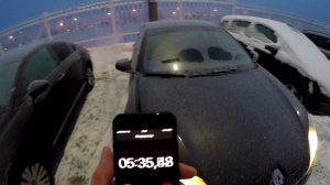 Рено лагуна против Ситроен с5 ПРОГРЕВ ЗИМОЙ на скорость