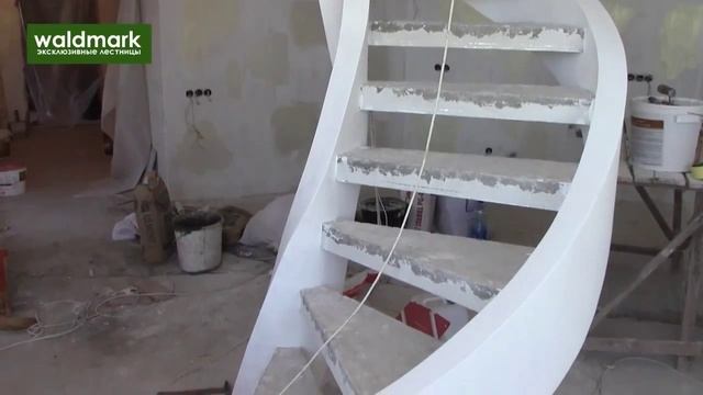 Монолитная лестница на тетивах смотреть онлайн