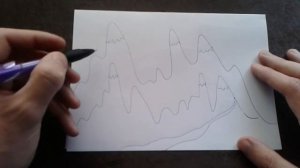 Как поэтапно нарисовать ГОРЫ для начинающих и детей? How to DRAW MOUNTAINS