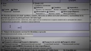 Заполнение Анкеты на визу в Испанию