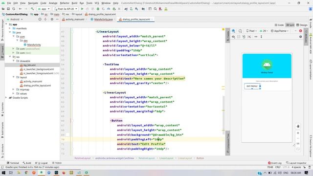 How to create a custom alert dialog with own functionality in android studio latest