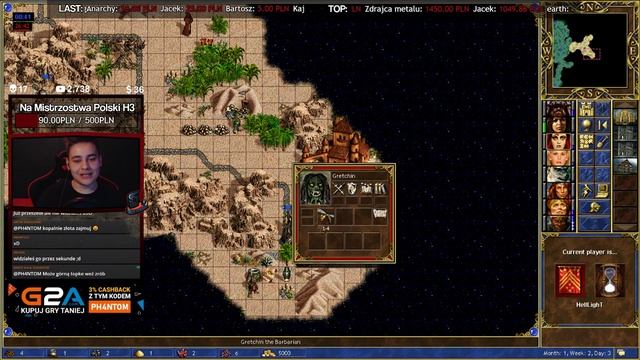 ? Turniej Streamerów Heroes 3 HotA - PH4NTOM vs HellLighT111 (Grupa C) | !turniej смотреть онлайн