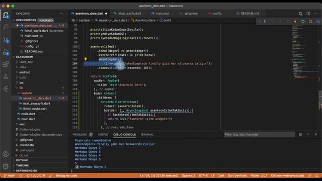 Temel Git İşlemleri ve FutureBuilder Widget Flutter Dart Dersleri Bölüm - 30