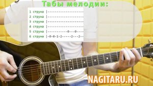 Очень простая мелодия на гитаре для начинающих. Разбор