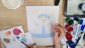 Мастер-класс как нарисовать Снегурочку для малышей 5 и 6 лет