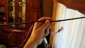 Посадка рыболовной  рамованной сети, ч.5 ( установка крайней прожилины)