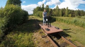 Катание на дрезине в Музее паровозов в Переславле Залесском