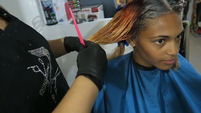 Brassy Red Hair to Beautiful Color Melt | Color Correction | Hair Coloring Tutorial смотреть онлайн