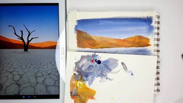 Рисуем пустыню акрилом смотреть онлайн