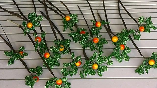 Дерево из бисера ЯБЛОНЯ СВОИМИ РУКАМИ / Мастер-класс / DIY