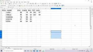 How to make a table on Libre office calc or spreadsheet