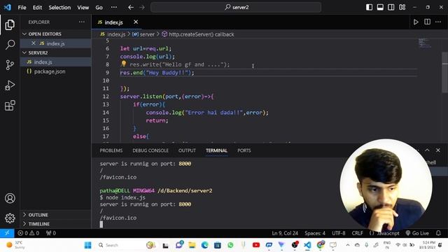 Nodejs HTTP Module |Create Server using Nodejs  Part 02  #nodejs #webdevelopment  #programming