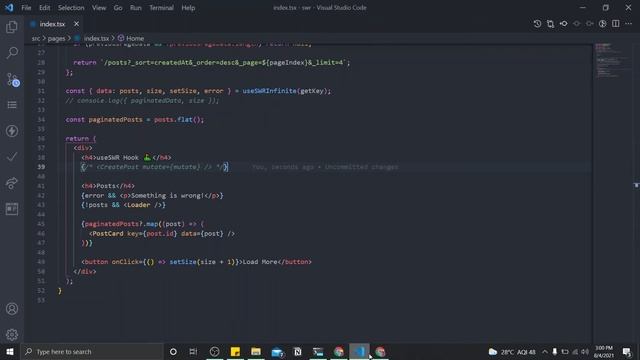 [ 4 ] Pagination | Infinite Scroll using SWR Hook with Next Js | React