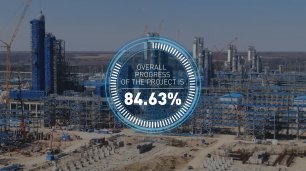 Overall progress of Amur GPP construction by early May 2022 amounted to 84.63%