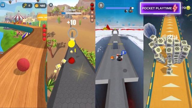 Fast Ball Jump vs Sky Escape vs Going Balls vs Action Balls - All level gameplay Android, IOS