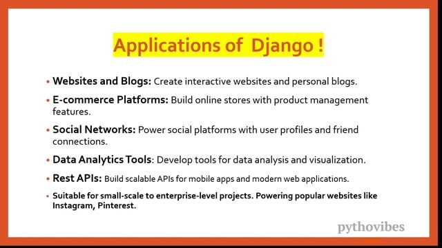 What is Django #applications of django #python #django #pythontutorial #djangotutorial #programming