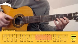 Mack the knife // Cover // Lesson // Fingerstyle // Tutorial // Tabs // Tab // How to play