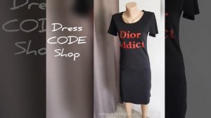 Платье-футболка с надписью - Магазин Dress CODE