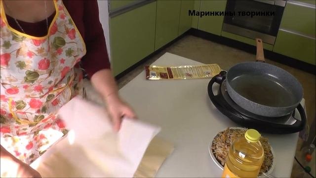 Рулетики с начинкой из теста фило