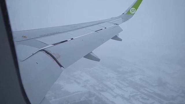 Полет и посадка в Толмачёво (г. Новосибирск)