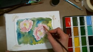 Loose Poppies watercolor quickie