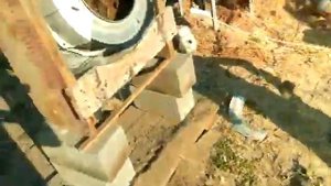 Просеиваем песок стиральной машиной.