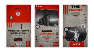 After Effects | ночь концертов рок-музыки *грам, вк, тикток набор историй