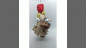 Красная шапочка. Елочная игрушка из ваты.