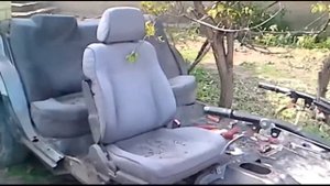 Круто сделали прицеп для мотоблока из машины!