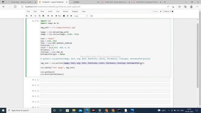Write text over image using opencv