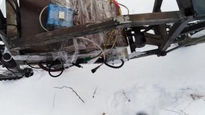 Самодельный электромотоцикл. Сколько проедет зимой?