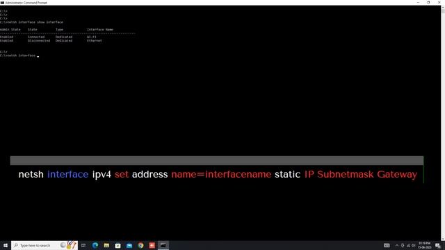 How to set ip address windows 10 cmd |