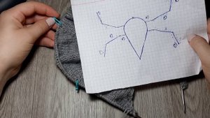 Не глубокий V-образный вырез в реглане-погоне при вязании сверху вниз. Очень подробный мастер-класс