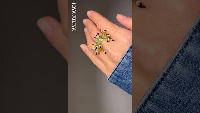 DIY ШИРОКОЕ кольцо из бисера. Seed Beads Ring смотреть онлайн