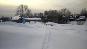 Котлас. Поезд из Воркуты.Россия из окна поезда.