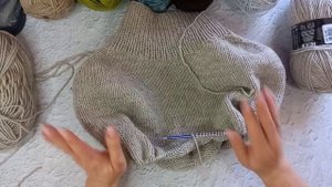 Жилет из трёх мотков / вывязываю запасы пряжи/ Ализе лана голд класик.