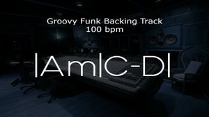 Groovy Funk backing track in A minor | Guitar jam track | 100 bpm