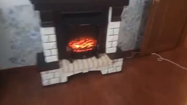 Электрокамин Royal Flame Fobos FX Black с каменным порталом Pierre Luxe белый/темный дуб смотреть онлайн